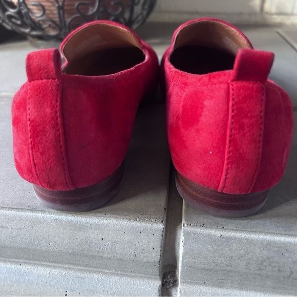 Tory Burch Leigh Red Suede Loafers Flats | Size 6 - Picture 5 of 10